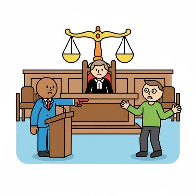 AI-generated image for SAT word accusatory