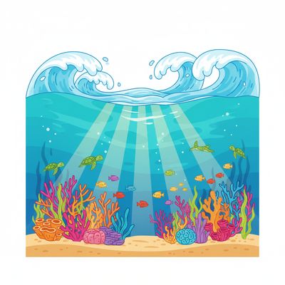 AI-generated image for SAT word afloat