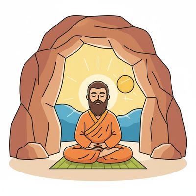 AI-generated image for SAT word ascetic