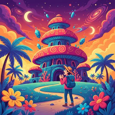 AI-generated image for SAT word bizarre