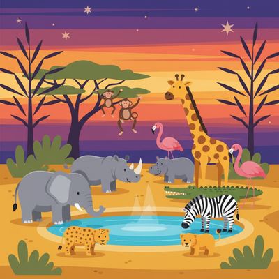 AI-generated image for SAT word carnivore