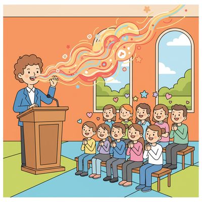 AI-generated image for SAT word caution