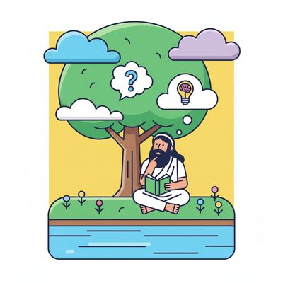 AI-generated image for SAT word contemplate