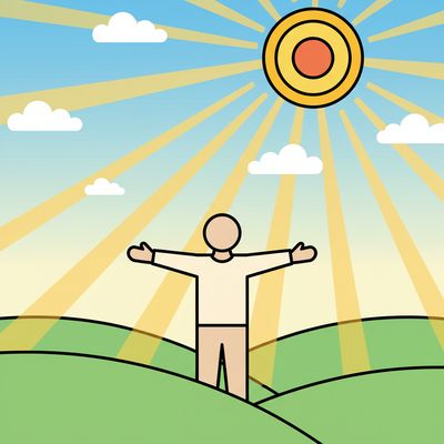 AI-generated image for SAT word contentment