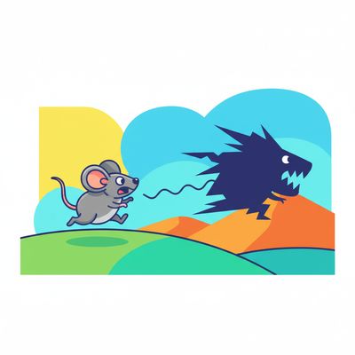 AI-generated image for SAT word daunting