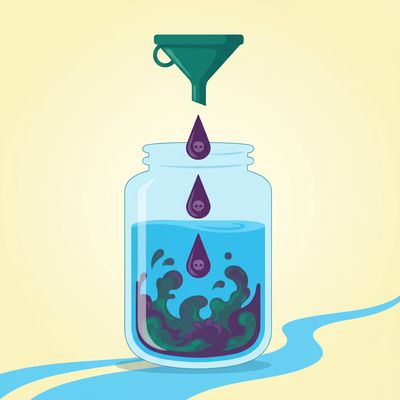 AI-generated image for SAT word deleterious