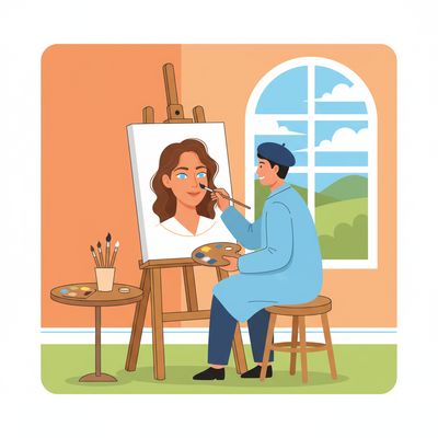 AI-generated image for SAT word depict