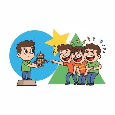 AI-generated image for SAT word deride