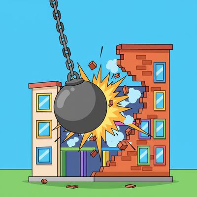 AI-generated image for SAT word devastating