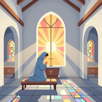 AI-generated image for SAT word devout