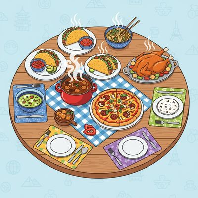 AI-generated image for SAT word dine