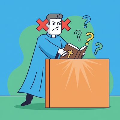 AI-generated image for SAT word dogmatic