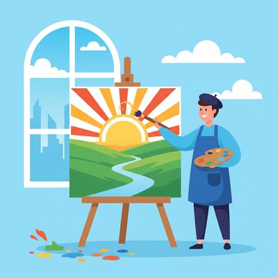 AI-generated image for SAT word eminent