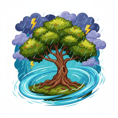 AI-generated image for SAT word engulf