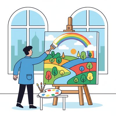 AI-generated image for SAT word even-handed