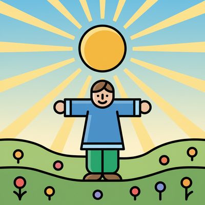 AI-generated image for SAT word exuberant