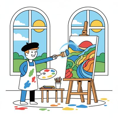 AI-generated image for SAT word feign