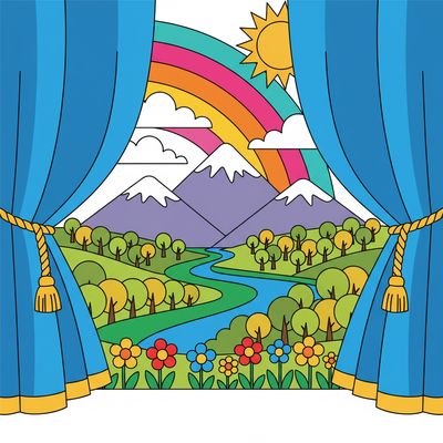 AI-generated image for SAT word flamboyant