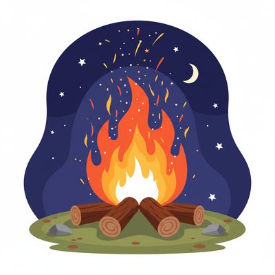 AI-generated image for SAT word flammable