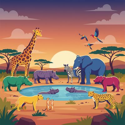 AI-generated image for SAT word hybridization