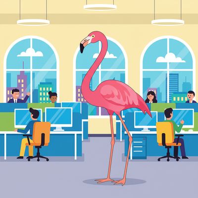 AI-generated image for SAT word incongruous