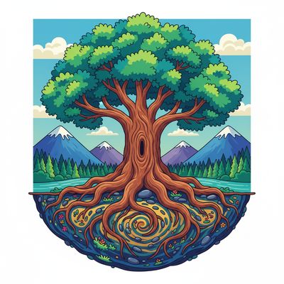 AI-generated image for SAT word indigenous