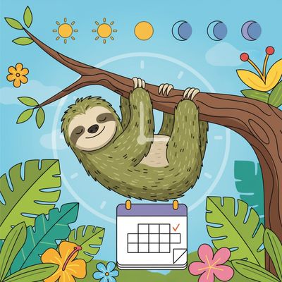 AI-generated image for SAT word indolent