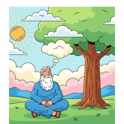 AI-generated image for SAT word introspective