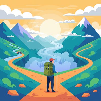 AI-generated image for SAT word itinerant