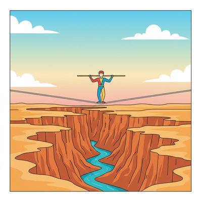 AI-generated image for SAT word jeopardize