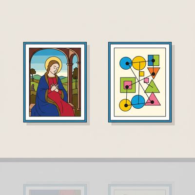 AI-generated image for SAT word juxtapose