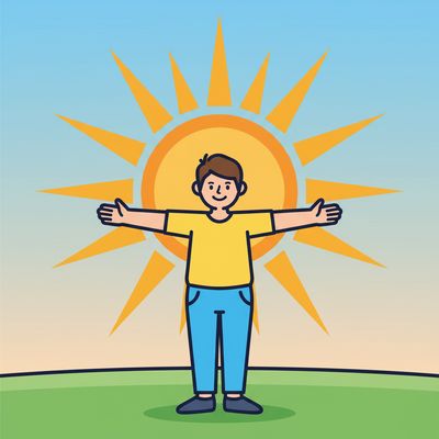 AI-generated image for SAT word lighthearted