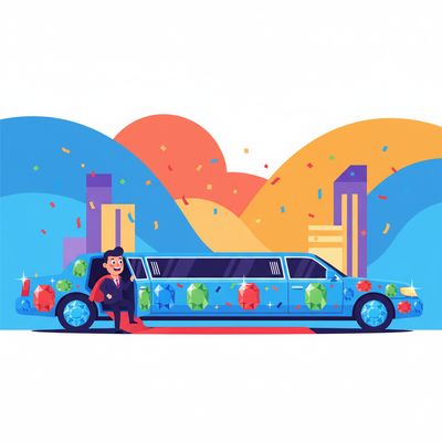 AI-generated image for SAT word ostentatious