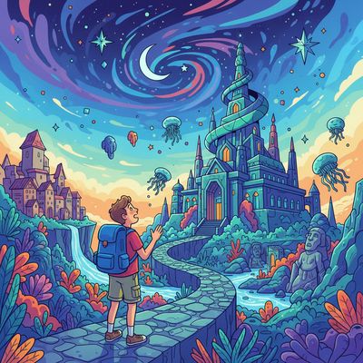 AI-generated image for SAT word outlandish