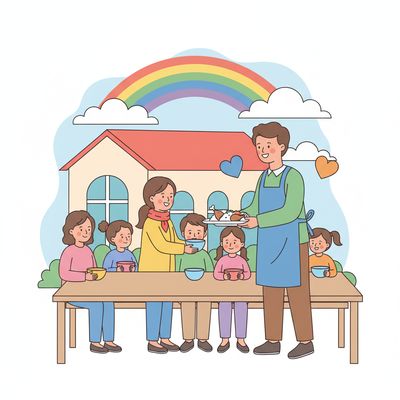 AI-generated image for SAT word philanthropist