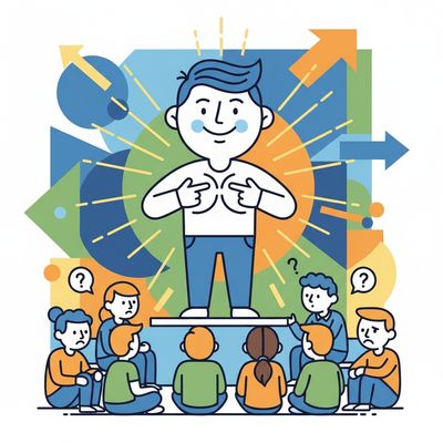 AI-generated image for SAT word pompous