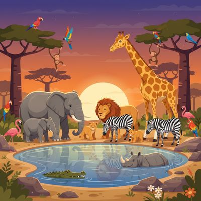 AI-generated image for SAT word primate