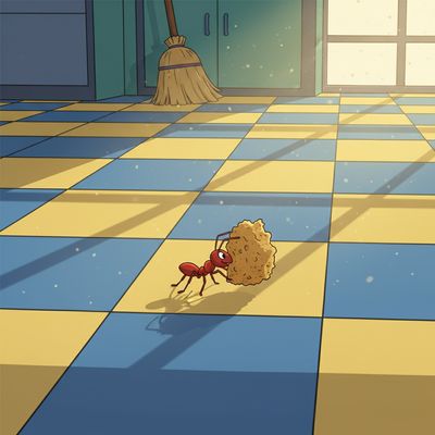 AI-generated image for SAT word puny