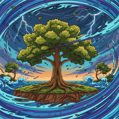 AI-generated image for SAT word reverberate