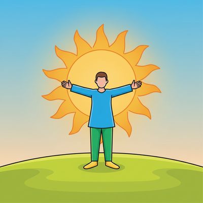 AI-generated image for SAT word sanguine