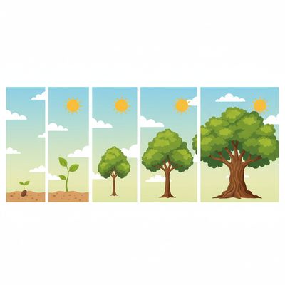 AI-generated image for SAT word stunted