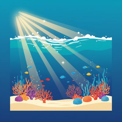 AI-generated image for SAT word submerge