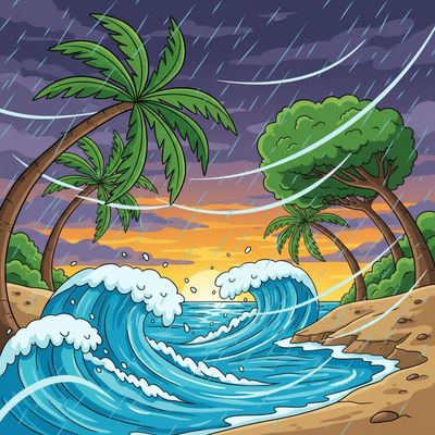 AI-generated image for SAT word tempest