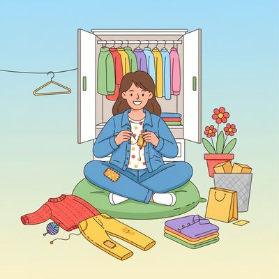 AI-generated image for SAT word thrifty