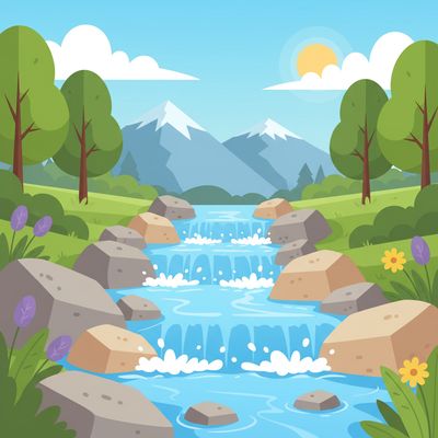 AI-generated image for SAT word tributary