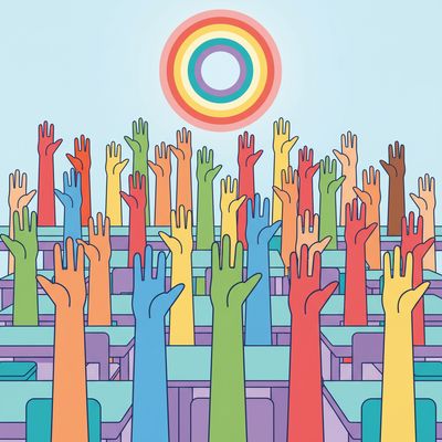 AI-generated image for SAT word unanimity