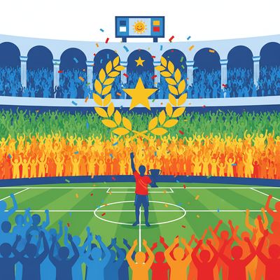 AI-generated image for SAT word upright