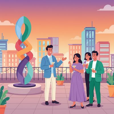 AI-generated image for SAT word urbane