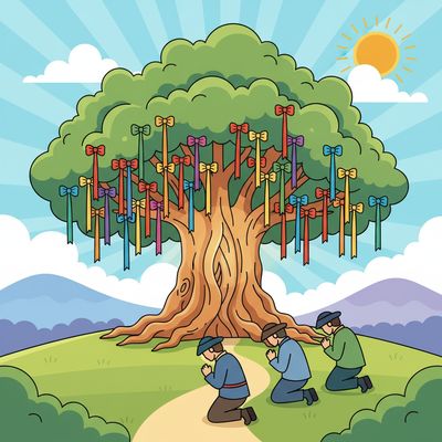 AI-generated image for SAT word venerate