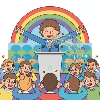 AI-generated image for SAT word voluble